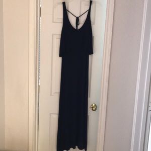 Navy blue, maxi dress